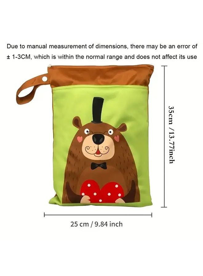 Blue Tiger Double Layer Wet Bag with Snap Closure and Wrist Strap - Image 2
